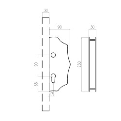 Kazetová zostava pre bránku 230x93x30mm Kazetová zostava pre bránku 230x93x30mm